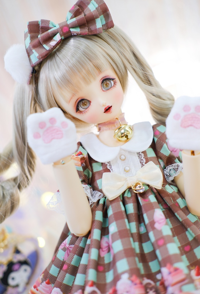 「甘々猫チョコ」MDD・SDM・1/4サイズ通用 ドール服 6点セット