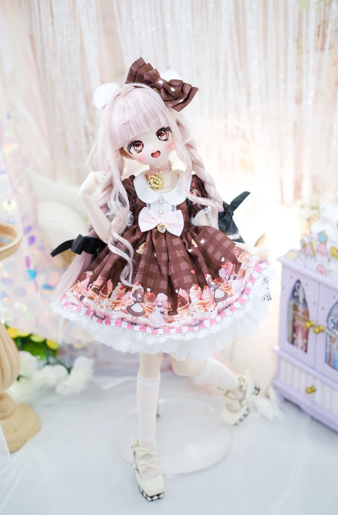「甘々猫チョコ」MDD・SDM・1/4サイズ通用 ドール服 6点セット