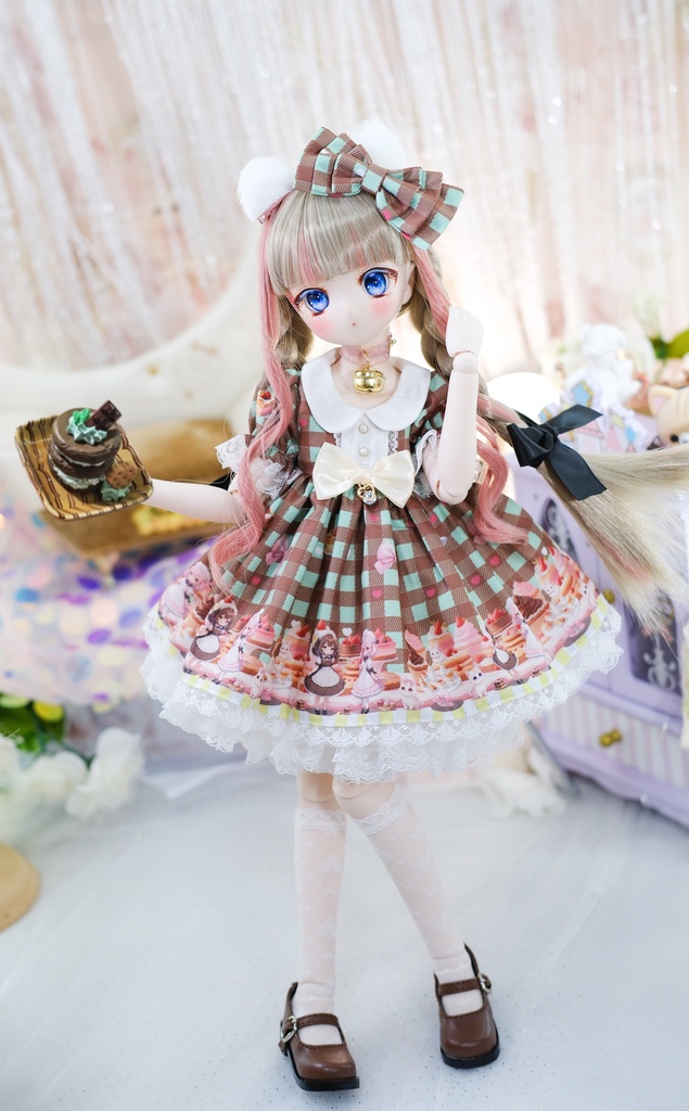 「甘々猫チョコ」MDD・SDM・1/4サイズ通用 ドール服 6点セット