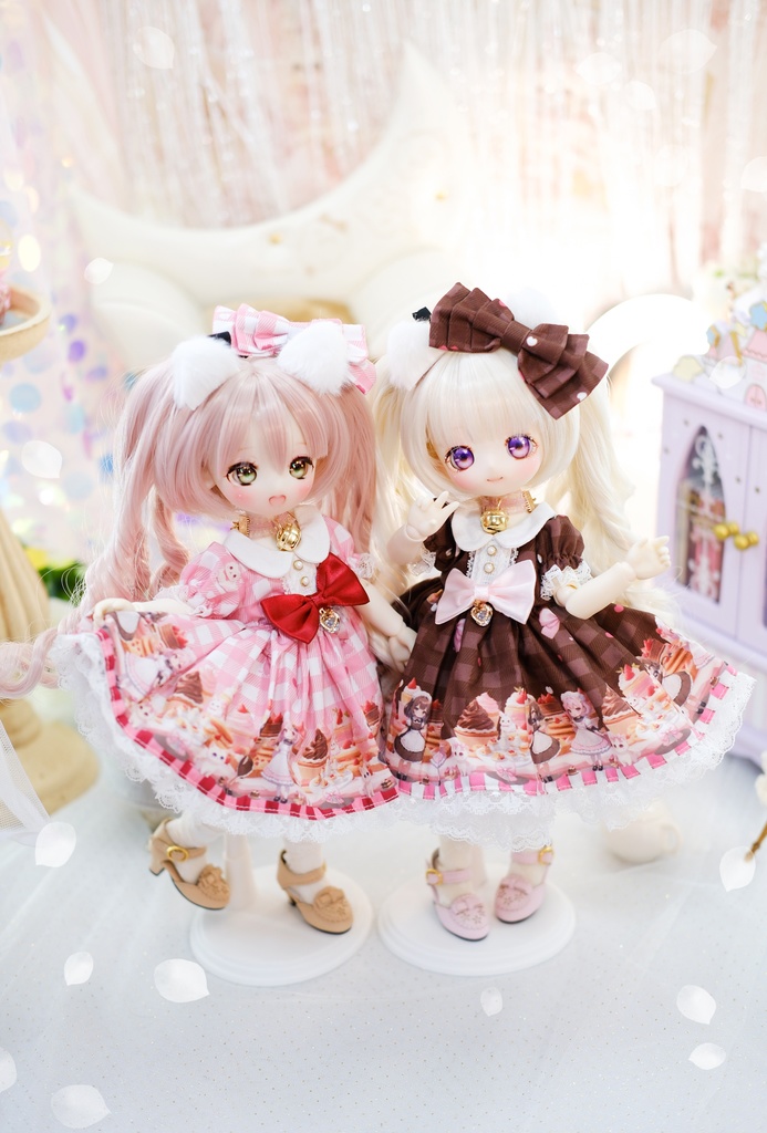 「甘々猫チョコ」Tinyfox・幼SD・1/6サイズ通用 ドール服 6点セット