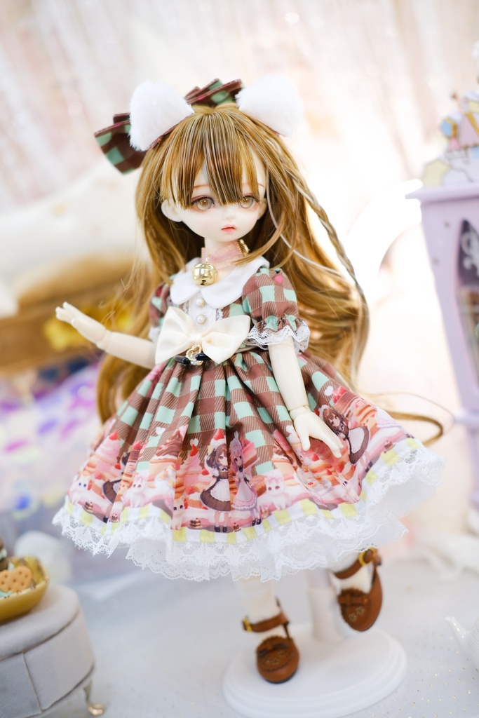 「甘々猫チョコ」Tinyfox・幼SD・1/6サイズ通用 ドール服 6点セット