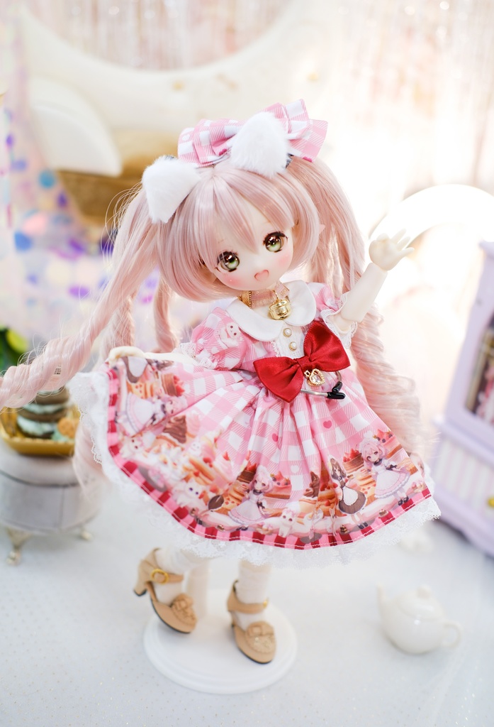 「甘々猫チョコ」Tinyfox・幼SD・1/6サイズ通用 ドール服 6点セット