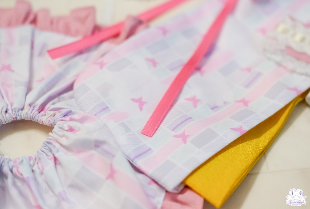 「メイド万華鏡ー桜狐ー」MDD・SDM・1/4サイズ通用 着物ドール服 和風メイド服 11点セット