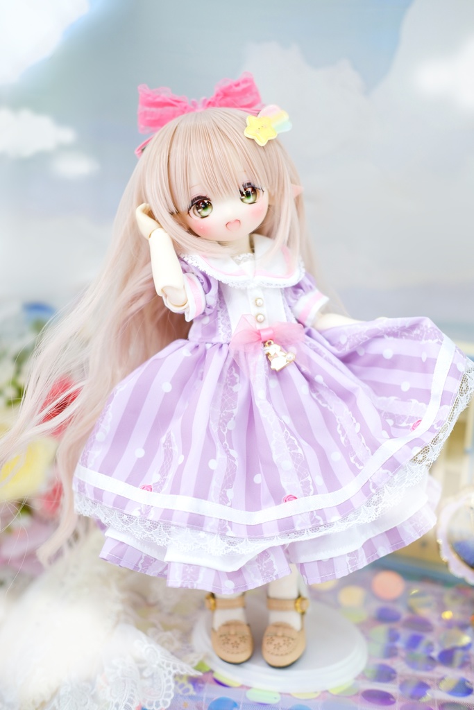 「びょんびょん天使飴」Tinyfox・幼SD・1/6サイズ通用 ドール服 5点セット