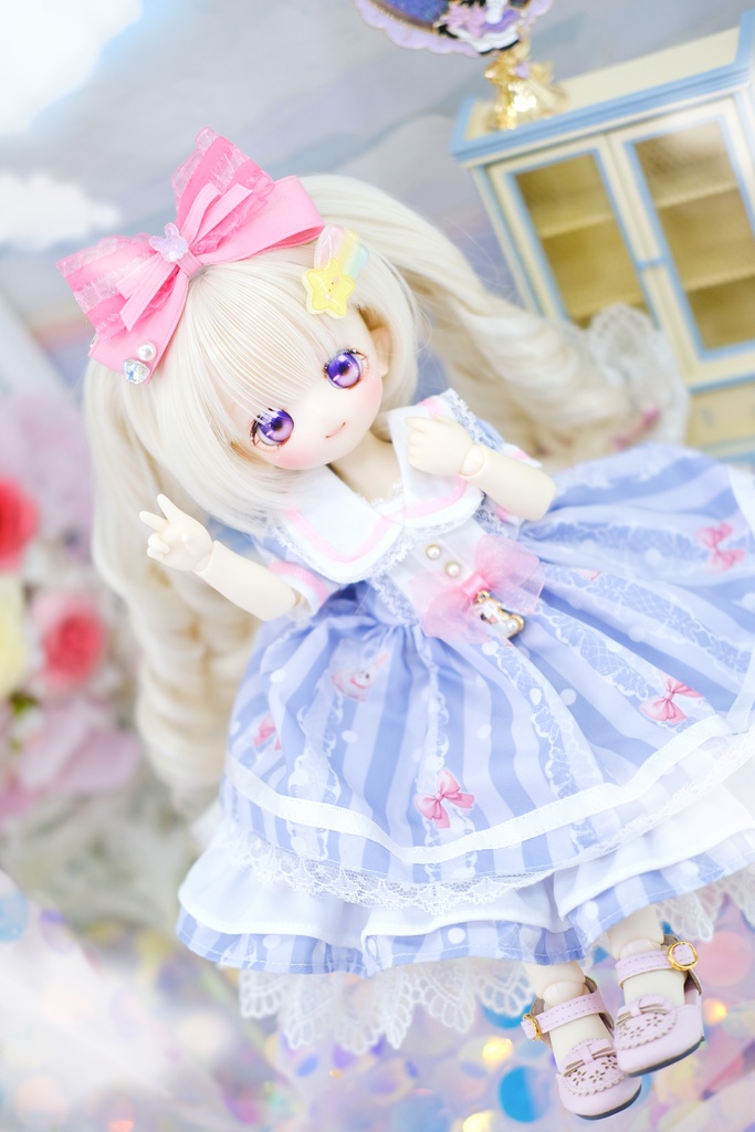 「びょんびょん天使飴」Tinyfox・幼SD・1/6サイズ通用 ドール服 5点セット