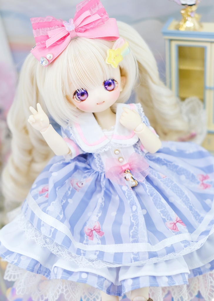 「びょんびょん天使飴」Tinyfox・幼SD・1/6サイズ通用 ドール服 5点セット