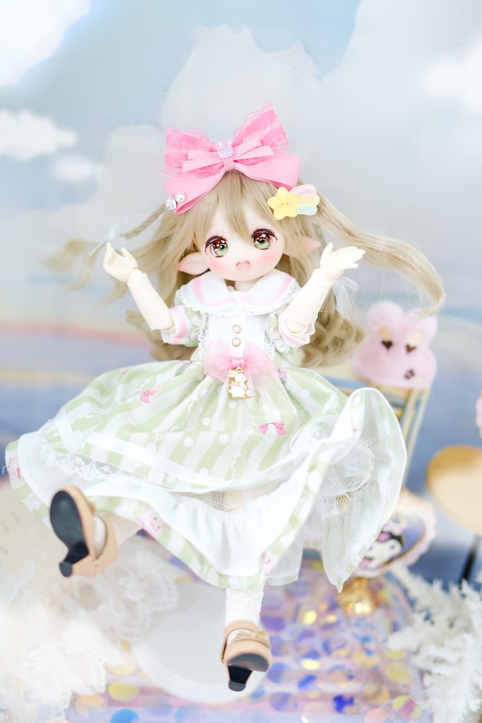 「びょんびょん天使飴」Tinyfox・幼SD・1/6サイズ通用 ドール服 5点セット