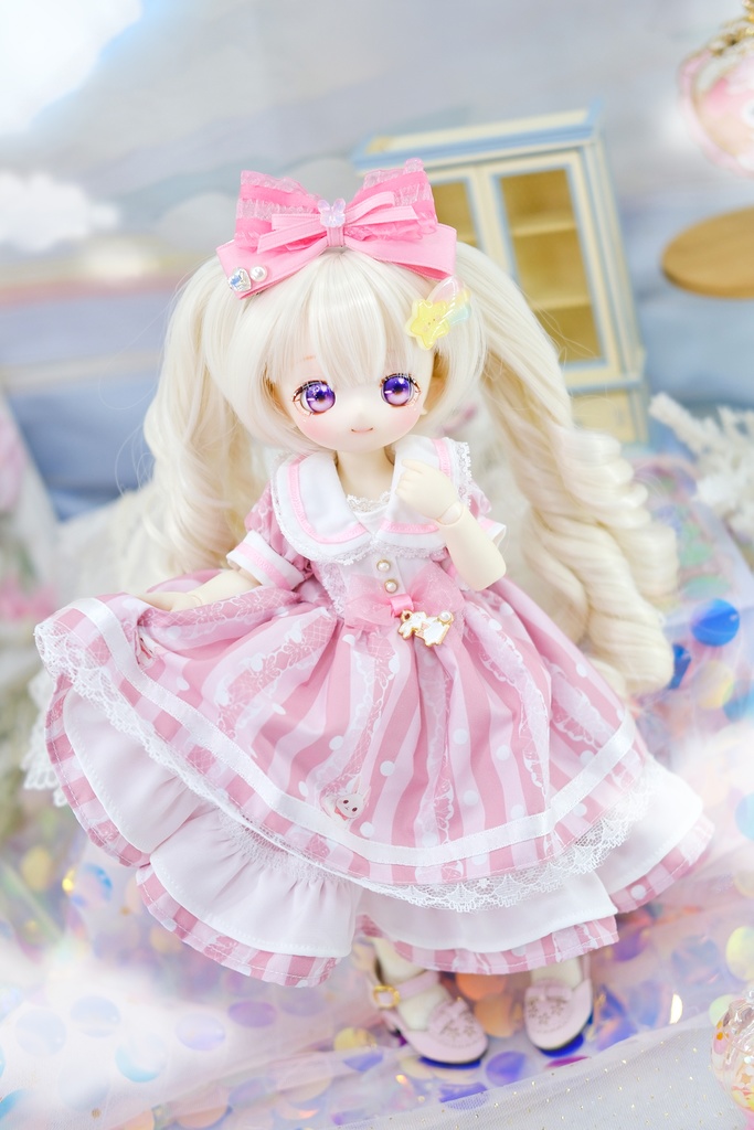 「びょんびょん天使飴」Tinyfox・幼SD・1/6サイズ通用 ドール服 5点セット