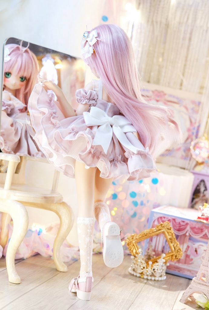 「微糖オルゴール」MDD・SDM通用 ドール服 ワンピース ソックス 7点セット