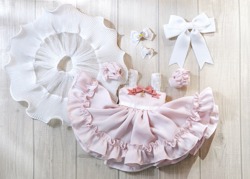 「微糖オルゴール」MDD・SDM通用 ドール服 ワンピース ソックス 7点セット
