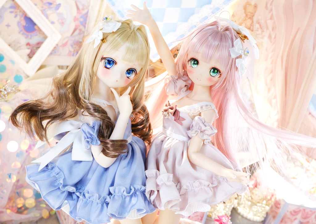 「微糖オルゴール」MDD・SDM通用 ドール服 ワンピース ソックス 7点セット