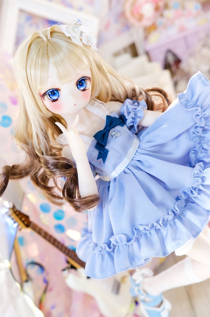 「微糖オルゴール」MDD・SDM通用 ドール服 ワンピース ソックス 7点セット