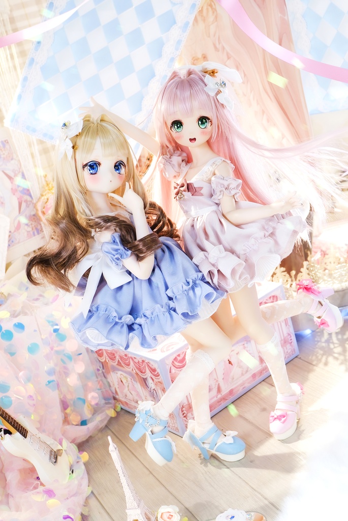 「微糖オルゴール」MDD・SDM通用 ドール服 ワンピース ソックス 7点セット