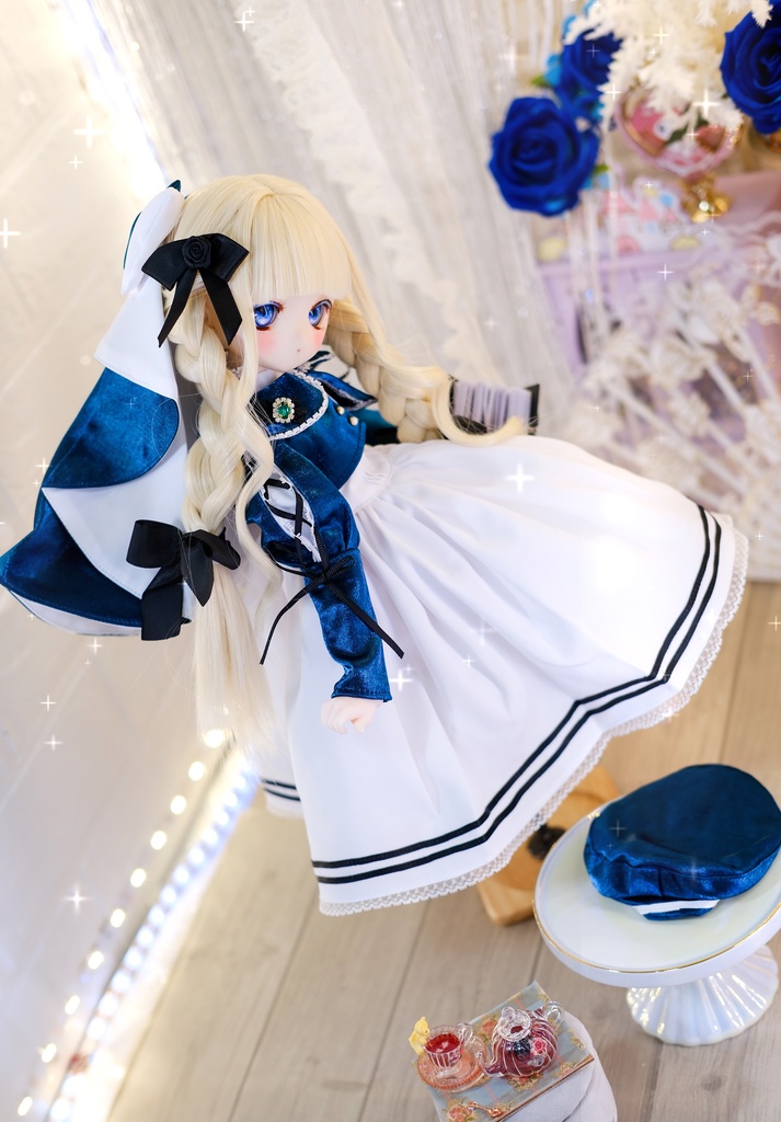 「エメラルドの扉」MDD・SDM通用 ドール服 ワンピース 8点セット
