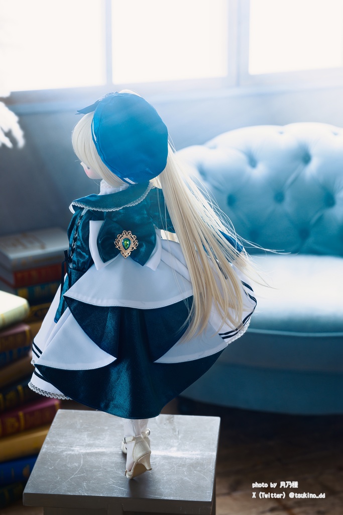 「エメラルドの扉」MDD・SDM通用 ドール服 ワンピース 8点セット