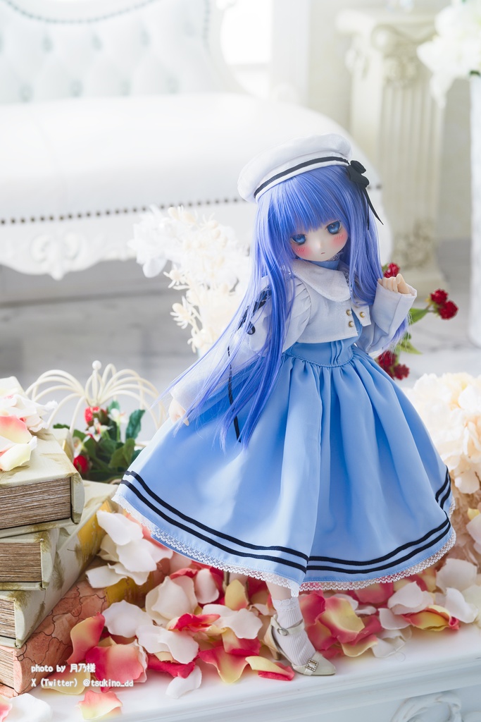 「エメラルドの扉」MDD・SDM通用 ドール服 ワンピース 8点セット