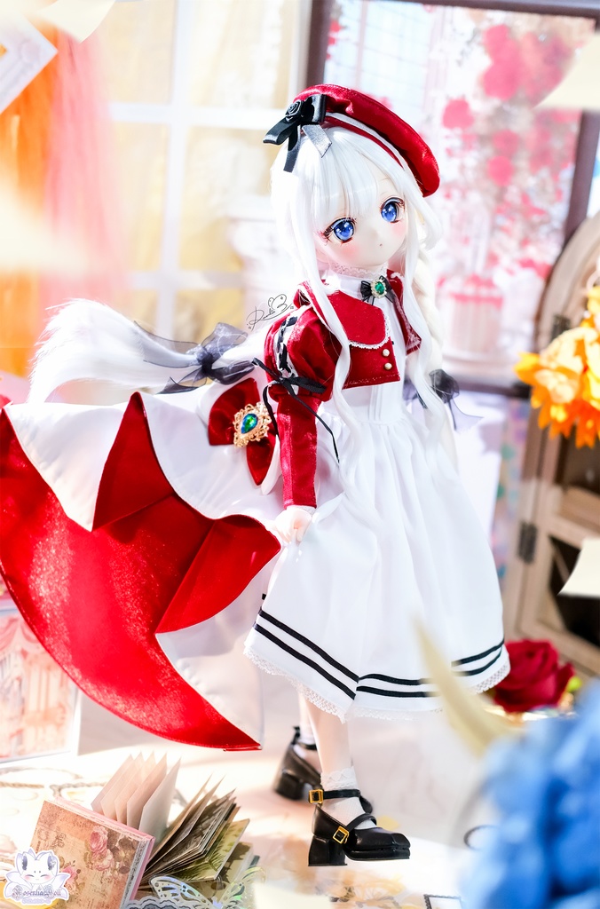 「エメラルドの扉」MDD・SDM通用 ドール服 ワンピース 8点セット