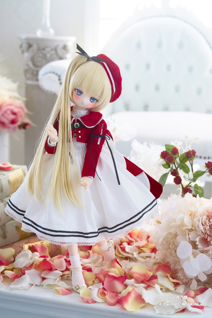 「エメラルドの扉」MDD・SDM通用 ドール服 ワンピース 8点セット