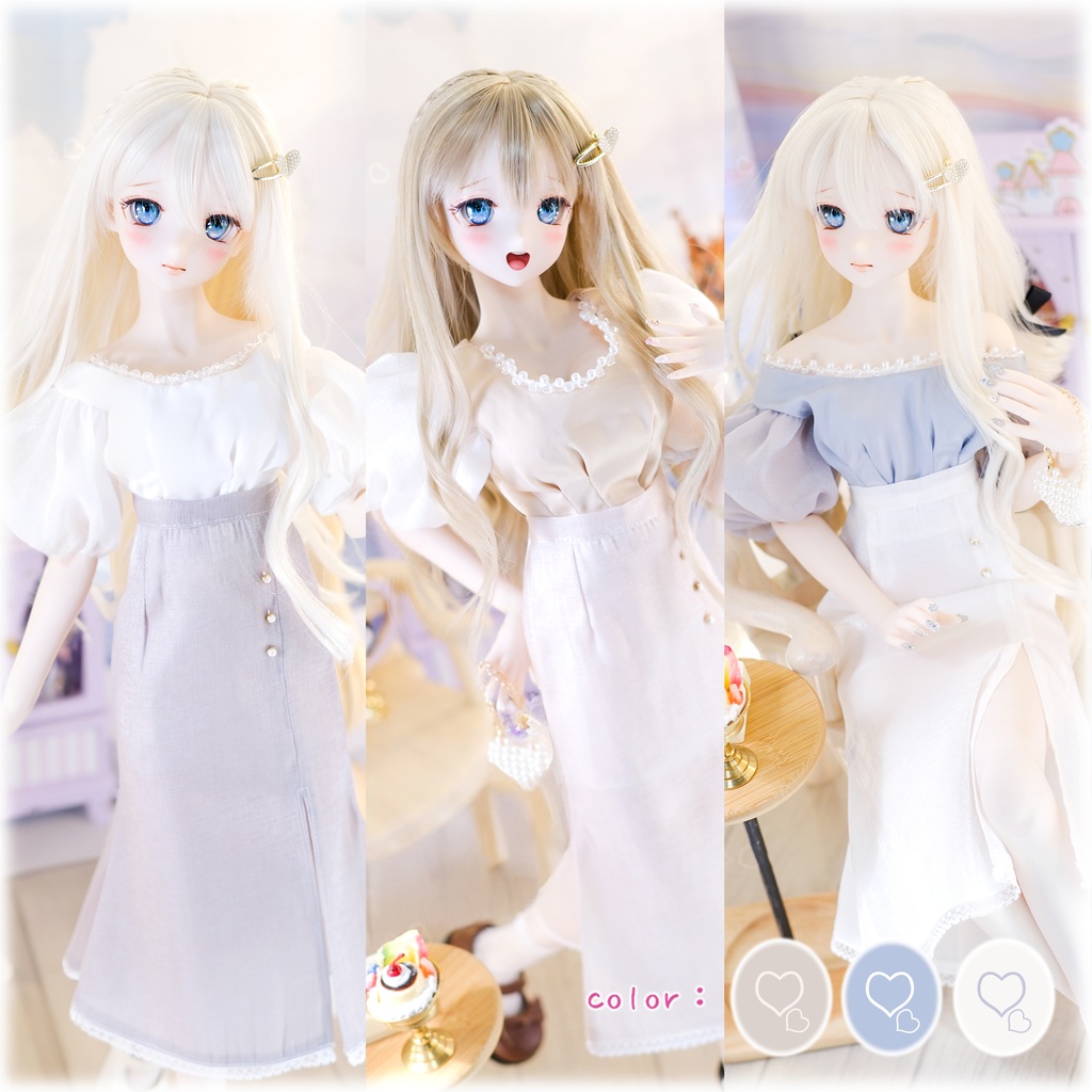 「真珠ビーナス」DD・SD通用 ドール服 5点セット