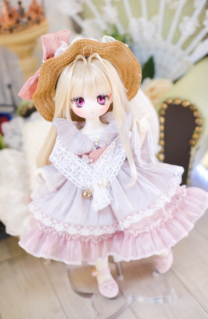 「山茶花のささやき」幼SD・Tinyfox・1/6通用 ドール服 8点セット