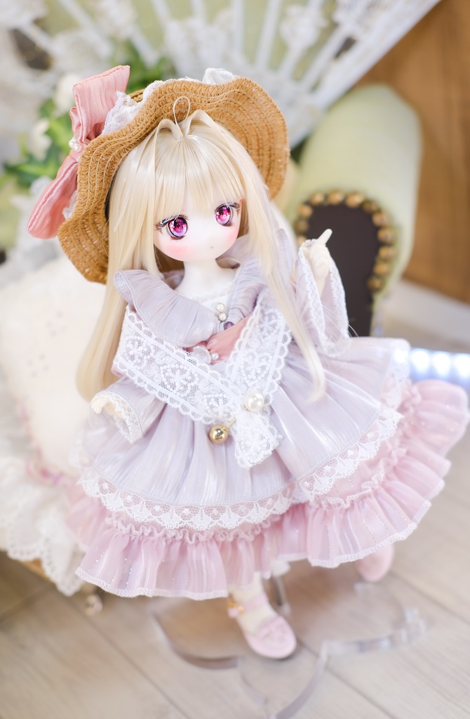 「山茶花のささやき」幼SD・Tinyfox・1/6通用 ドール服 8点セット