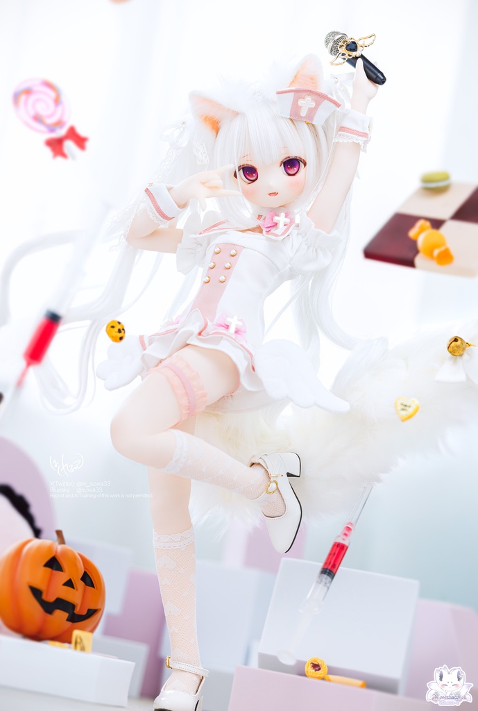 「ピュア♡領域」MDD・SDM通用 ドール服 ナース服 8点セット