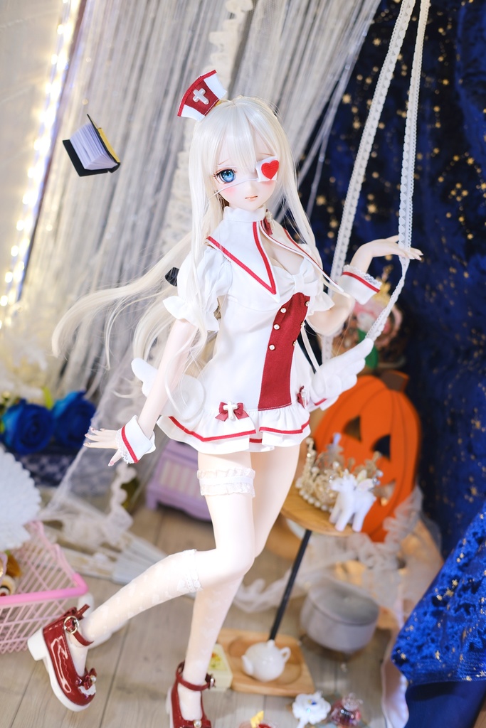 「ピュア♡領域」DD・SD通用 ドール服 ナース服 8点セット