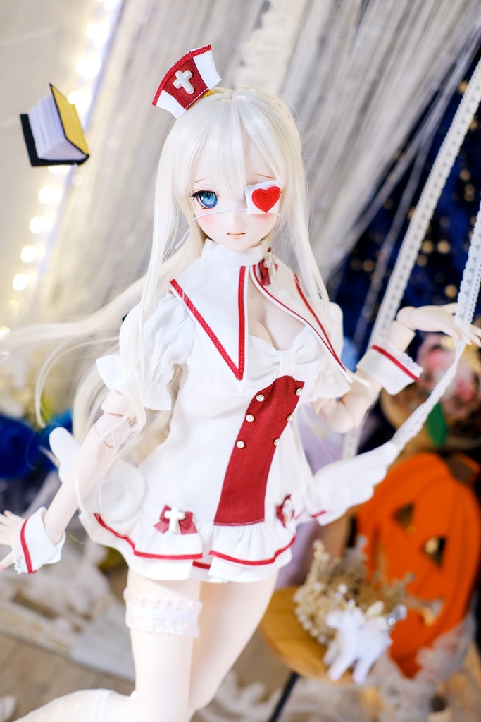 「ピュア♡領域」DD・SD通用 ドール服 ナース服 8点セット