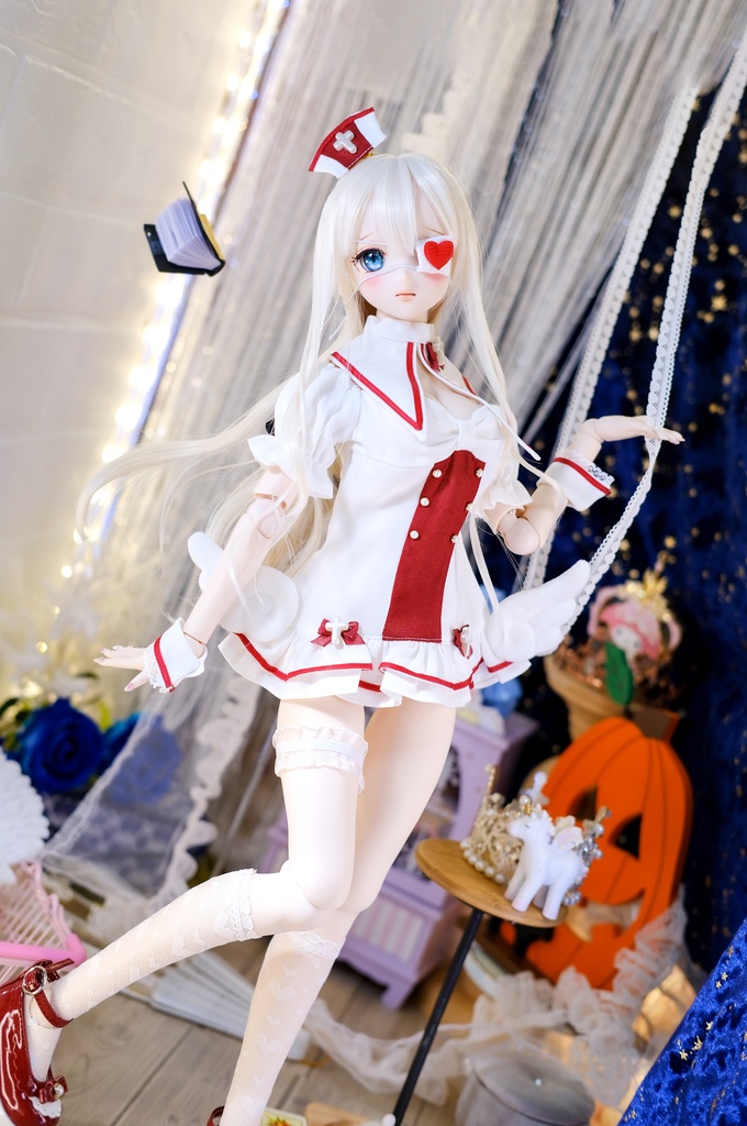 「ピュア♡領域」DD・SD通用 ドール服 ナース服 8点セット