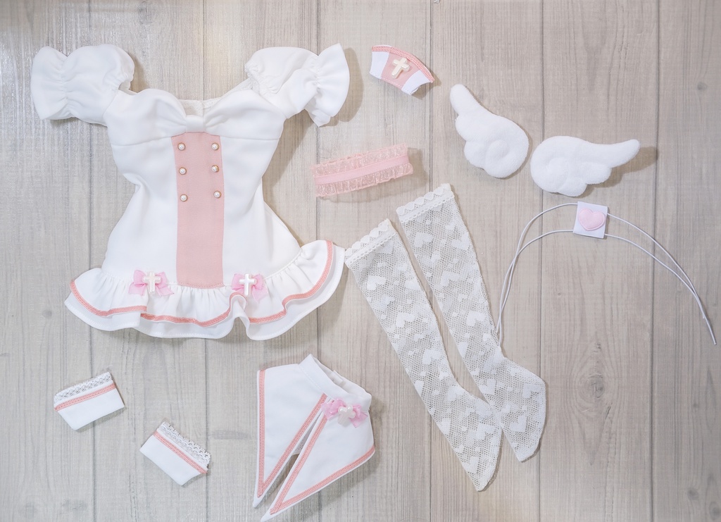 「ピュア♡領域」DD・SD通用 ドール服 ナース服 8点セット