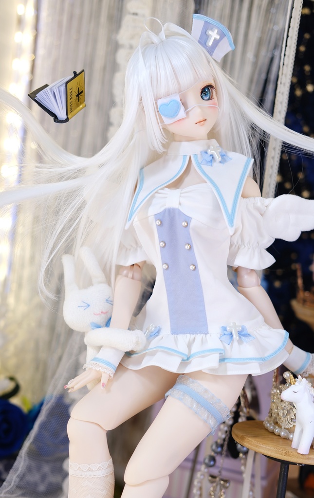 「ピュア♡領域」DD・SD通用 ドール服 ナース服 8点セット