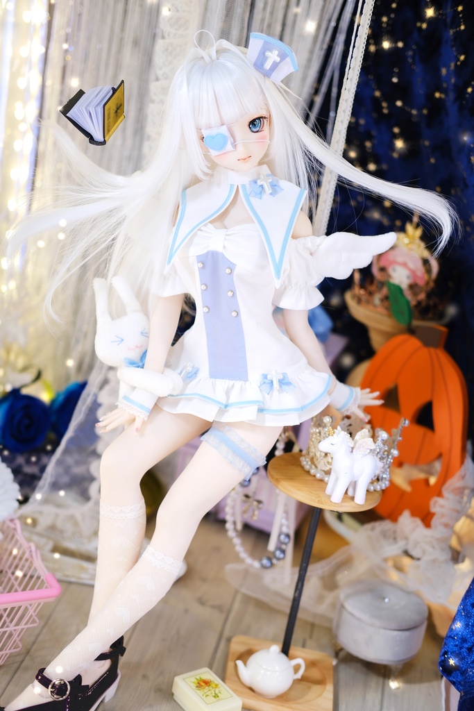 「ピュア♡領域」DD・SD通用 ドール服 ナース服 8点セット