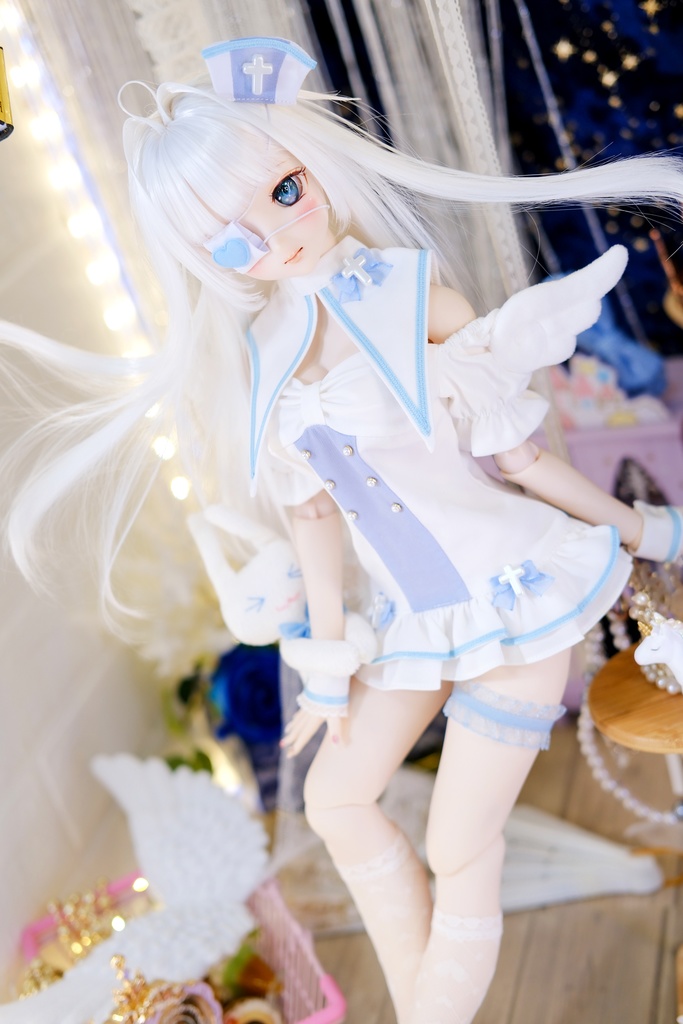 「ピュア♡領域」DD・SD通用 ドール服 ナース服 8点セット
