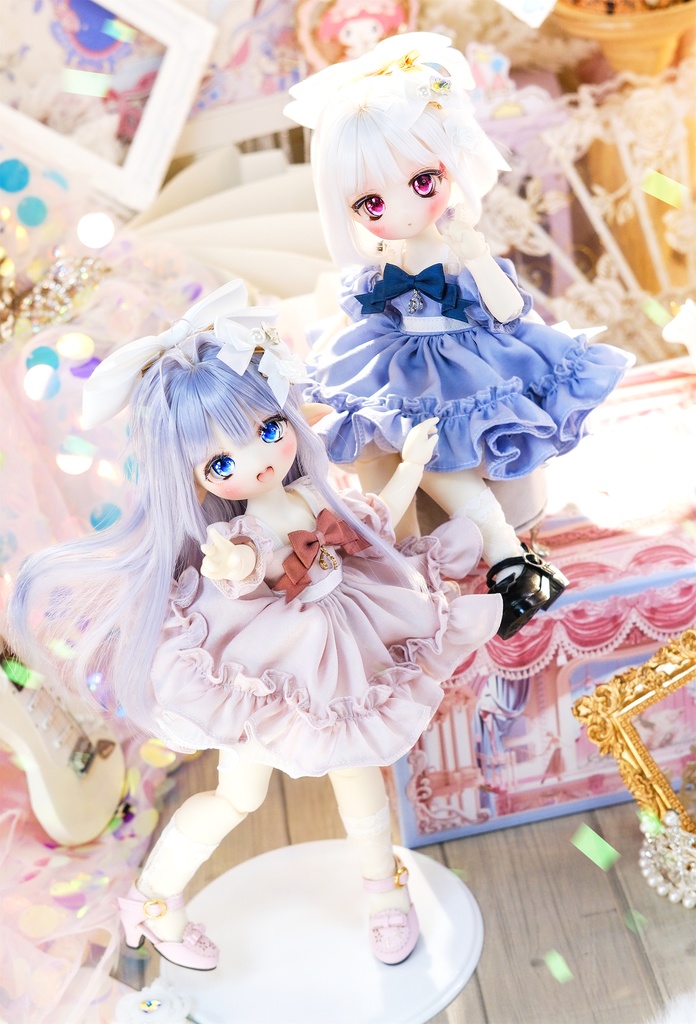 「微糖オルゴール」幼SD・Tinyfox・1/6通用 ドール服 7点セット