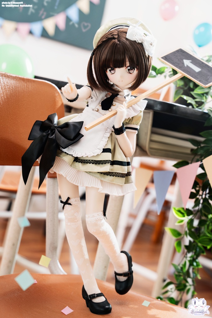 「黒桜学園ー学園祭ー」MDD・SDM・1/4サイズ通用 ドール服 9点セット