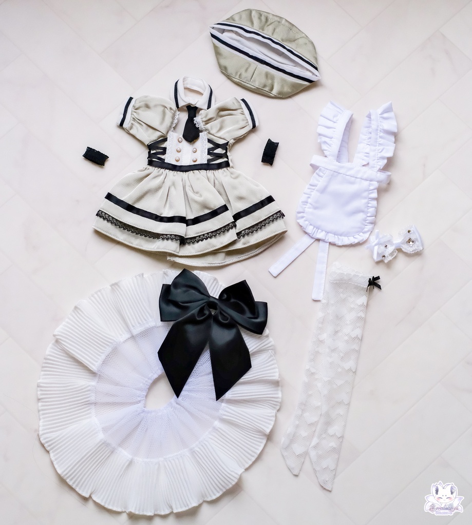 「黒桜学園ー学園祭ー」MDD・SDM・1/4サイズ通用 ドール服 9点セット