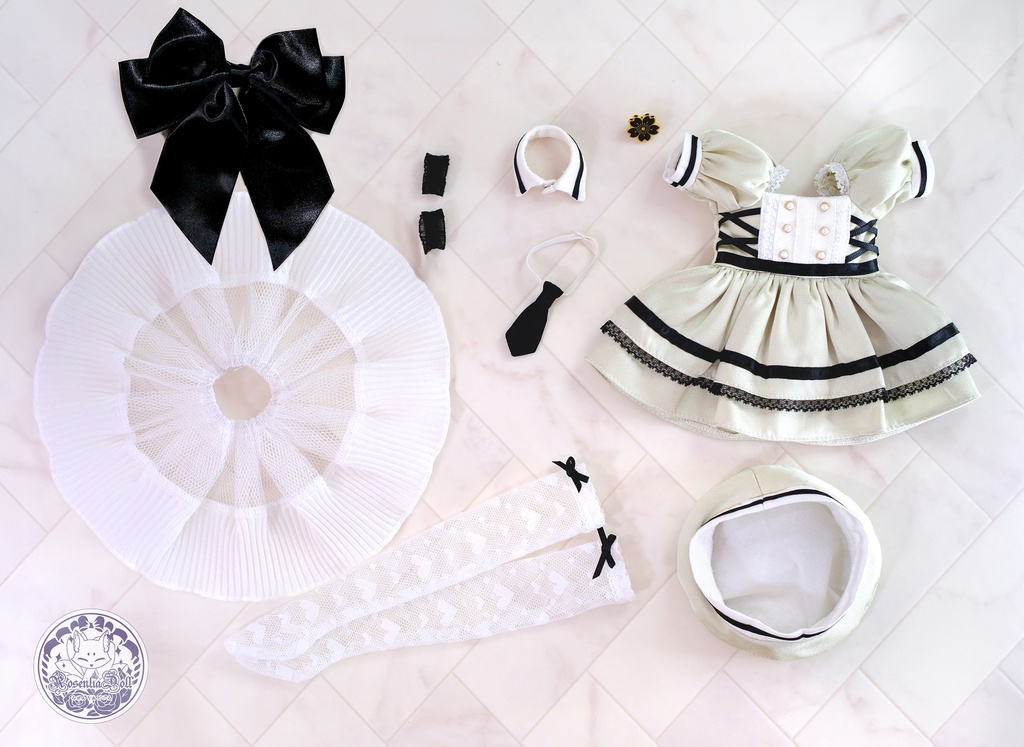 CODE:「黒桜学園」MDD・SDM・1/4サイズ通用 ドール服 9点セット