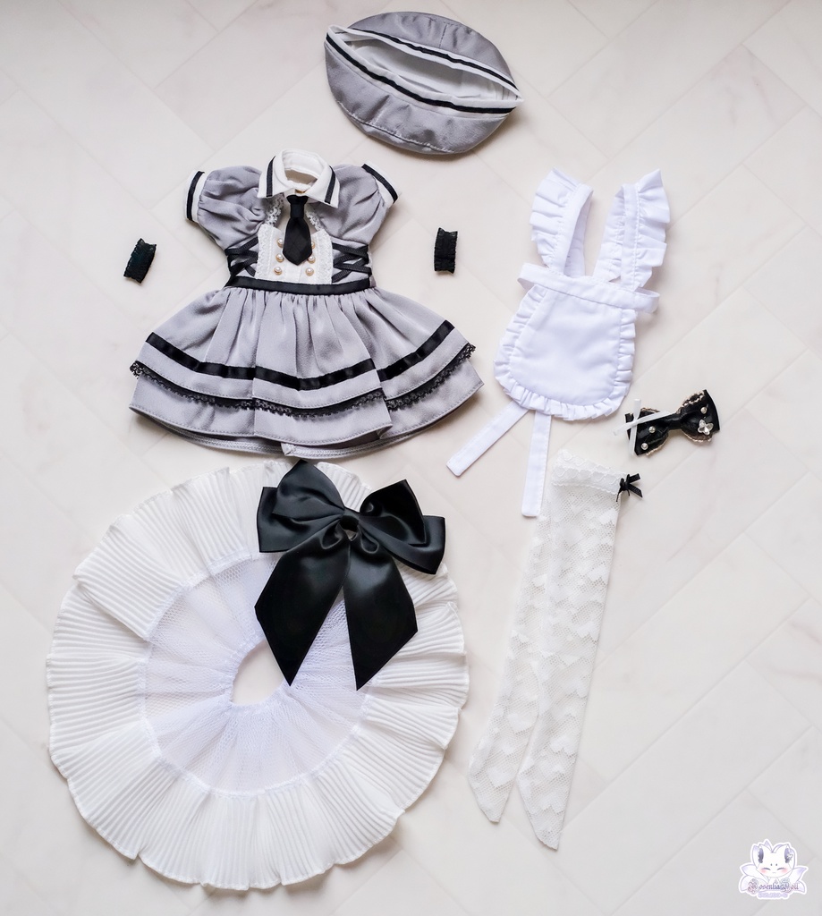 「黒桜学園ー学園祭ー」MDD・SDM・1/4サイズ通用 ドール服 9点セット
