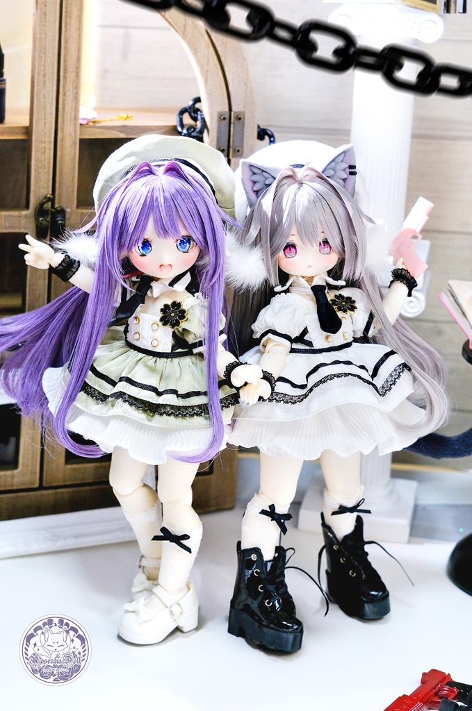 CODE:「黒桜学園」幼SD・Tinyfox・1/6通用 ドール服 9点セット