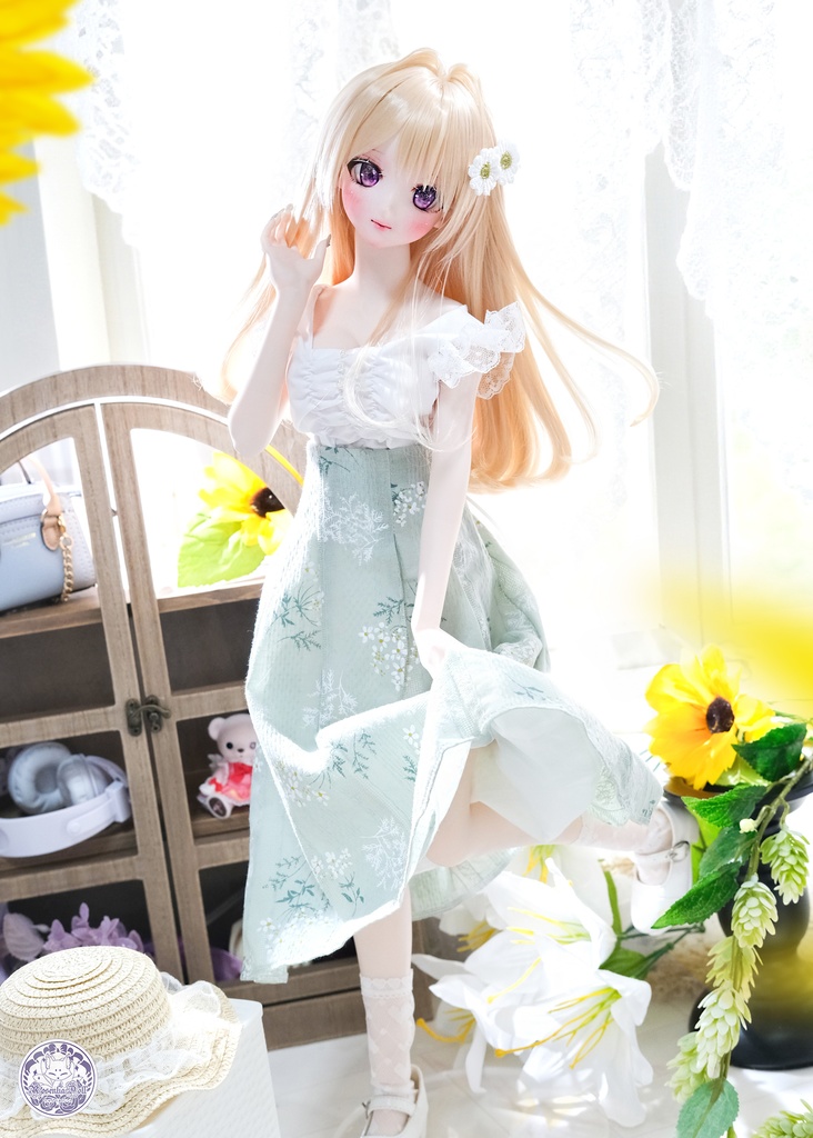 「ブロッサムミューズ」DD・SD通用 ドール服 日常スカート 4点セット