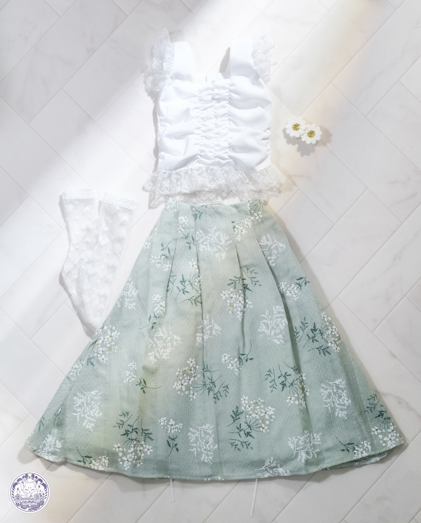 「ブロッサムミューズ」DD・SD通用 ドール服 日常スカート 4点セット