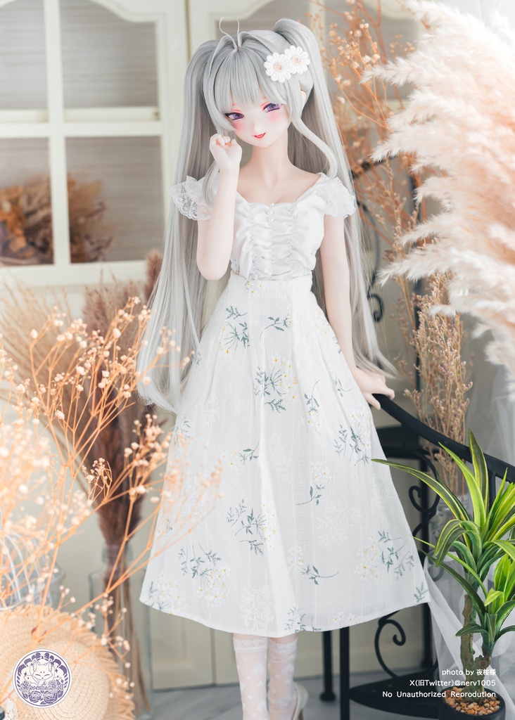 「ブロッサムミューズ」DD・SD通用 ドール服 日常スカート 4点セット