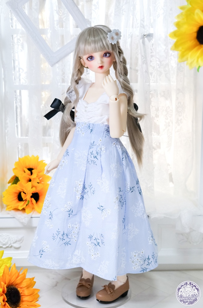「ブロッサムミューズ」DD・SD通用 ドール服 日常スカート 4点セット