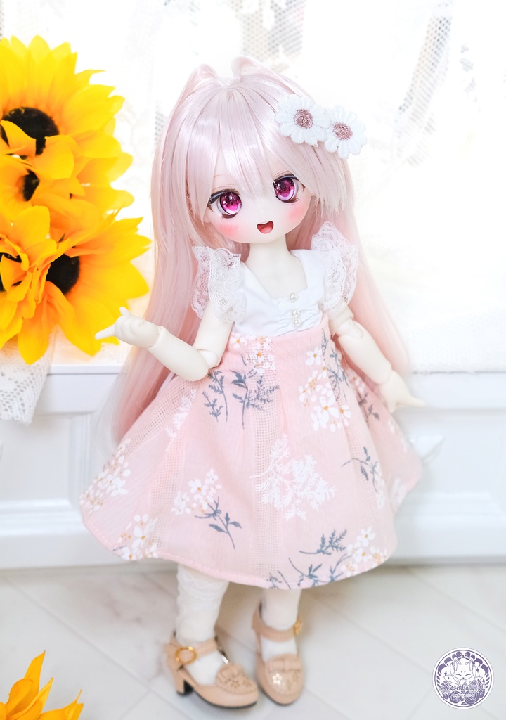 「ブロッサムミューズ」Tinyfox・幼SD通用 ドール服 日常スカート 4点セット