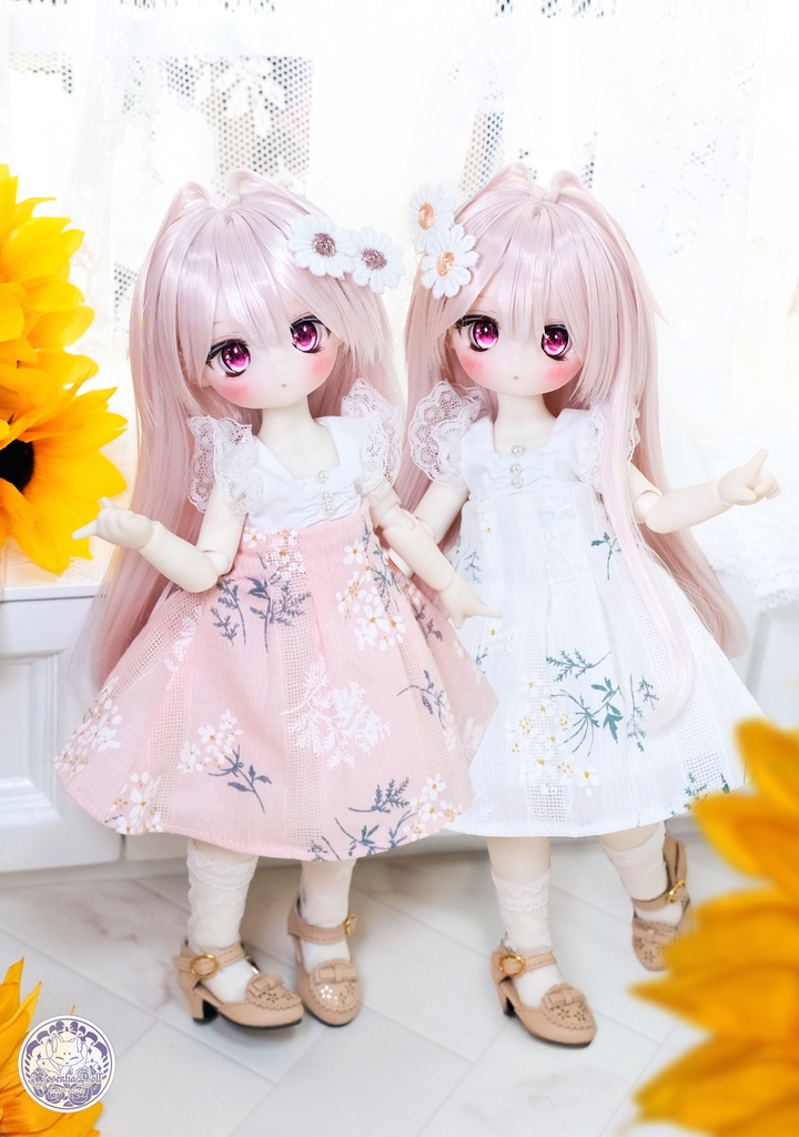 「ブロッサムミューズ」Tinyfox・幼SD通用 ドール服 日常スカート 4点セット