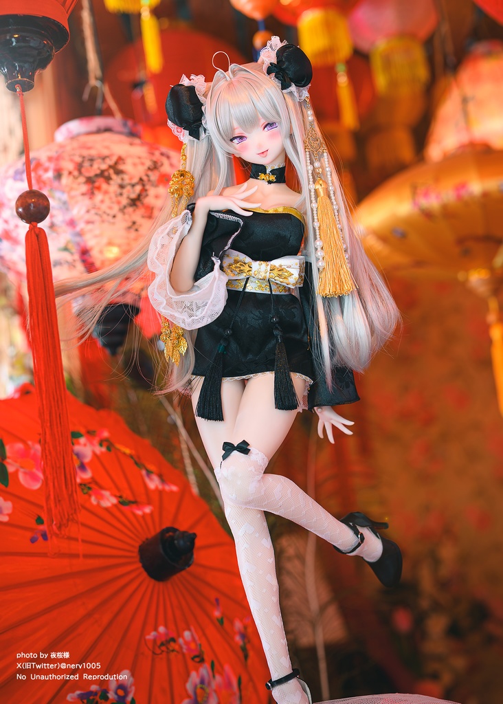 「瑠璃香」DD・SD通用 ドール服 チャイナ服 8点セット