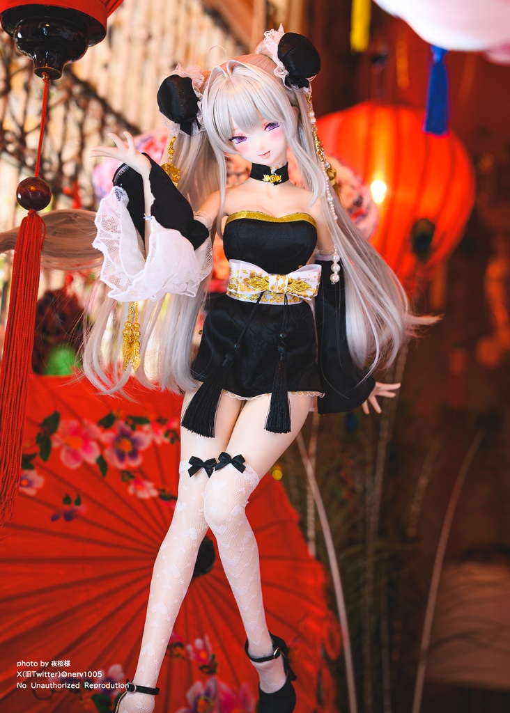 「瑠璃香」DD・SD通用 ドール服 チャイナ服 8点セット