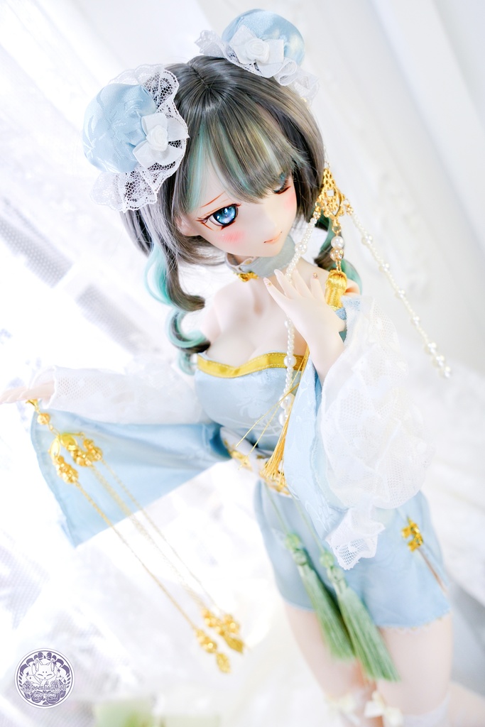 「瑠璃香」DD・SD通用 ドール服 チャイナ服 8点セット