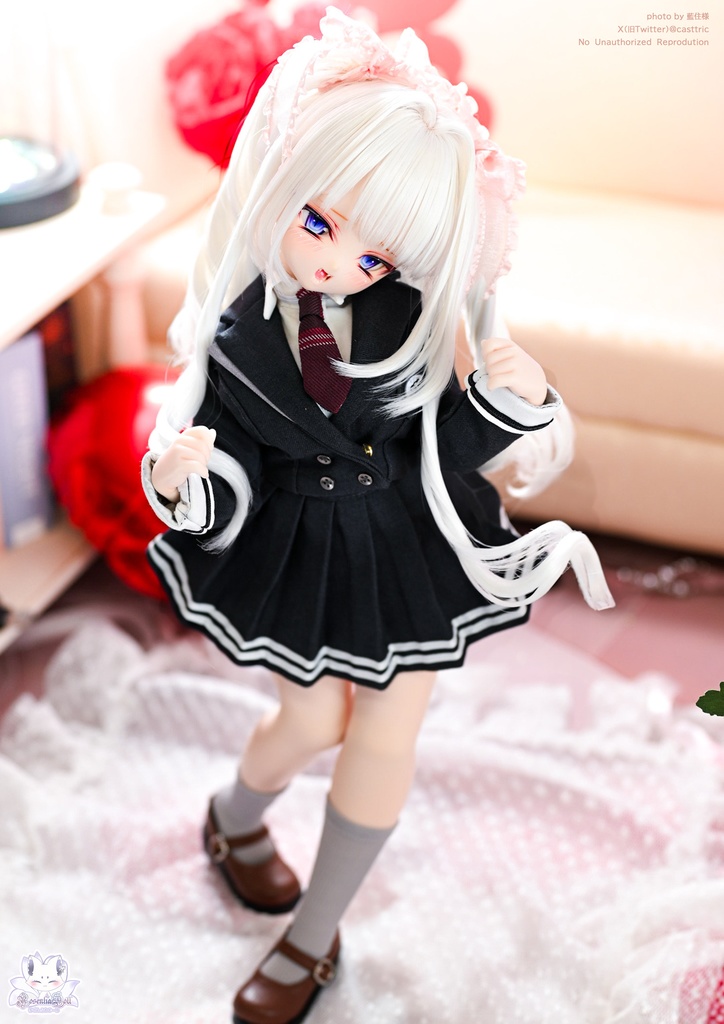 「羅ノ宮女子高等学校」MDD・SDM通用 ドール服 5点セット