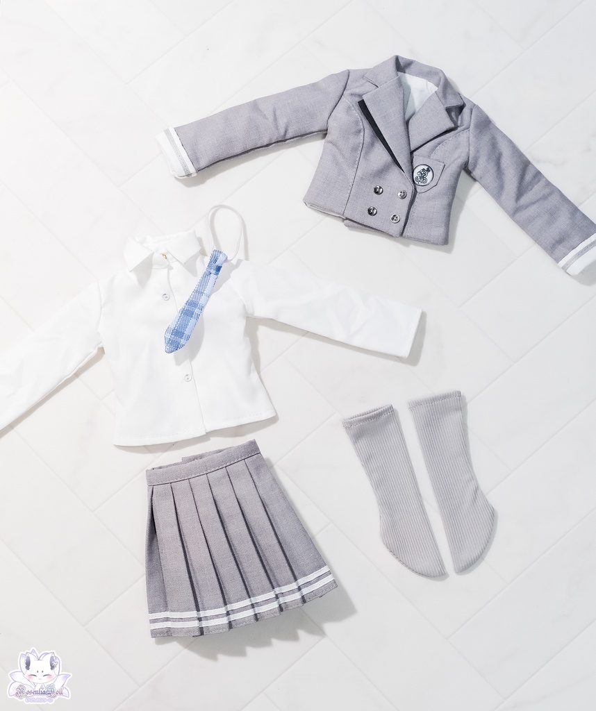 「羅ノ宮女子高等学校」MDD・SDM通用 ドール服 5点セット